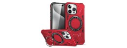 Iphone 15 6.1 Bumper Case w/Magnetic Ring Stand Red(Retail P