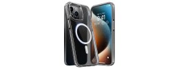 Iphone 15 6.1 Chrom Clear Case w/ Magsafe Black(Retail Packa