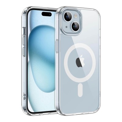Iphone 15 6.1 Chrom Clear Case w/ Magsafe Blue(Retail Packag