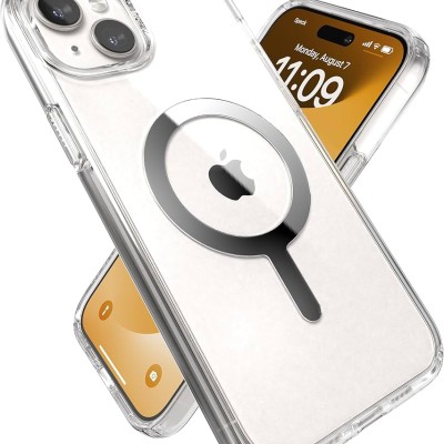 Iphone 15 6.1 Chrom Clear Case w/ Magsafe Gold(Retail Packag
