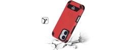 Iphone 16 6.1 Hybrid Shockproof Magnetic RingStand case Red(