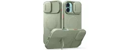 Iphone 16 Plus 6.7 Premium Hybrid Case w/Camera Cover Green(