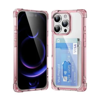 Iphone 16 Pro Max 6.9 Corner Bumper Case w/Card Slot Pink(Pr