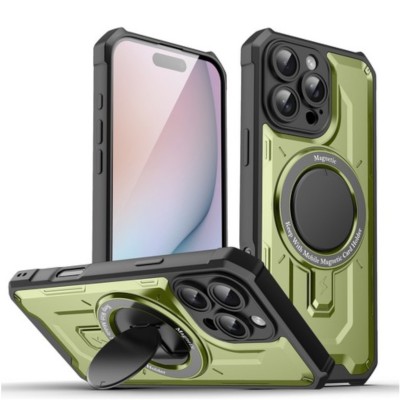 Iphone 16 Plus 6.7 Tuff Case w/Magsafe Folding Stand Holder