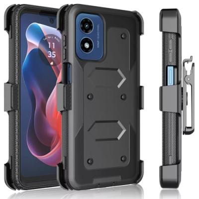 MOTO G Stylus 5G 2025 Kick Stand Holster Case w/ Card Slot R