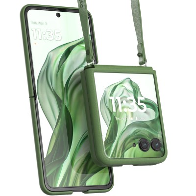 MOTOROLA Razr Plus 2024 Premium Painted Mate Case Green(Pre