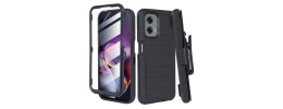 MOTOROLA G 5G 2024 Kick Stand Holster Case w/ Card Slot Blac