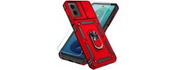 MOTOROLA G 5G 2024 Kick Stand Holster Case w/ Card Slot Red