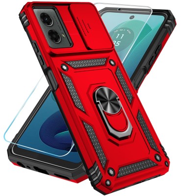 MOTOROLA G 5G 2024 Kick Stand Holster Case w/ Card Slot Red