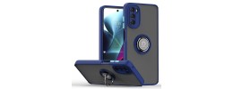 MOTOROLA G 5G 2024 Magnet Ring Stand Case With Card Slot Blu