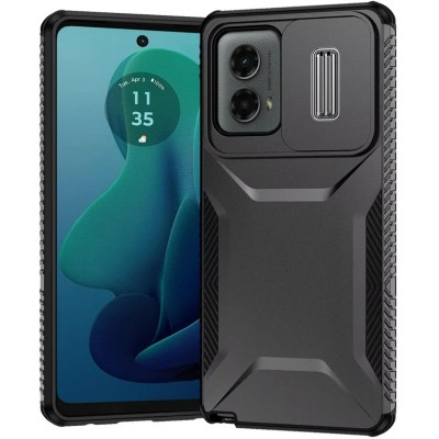 For Motorola Moto G 5G 2024 Ultimate U Design Hybrid with Camera Window Covering - Black