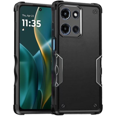For Moto G Stylus 5G 2025 Exquisite Tough Shockproof Hybrid Case Cover - Black