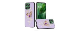 For Moto G Stylus 5G 2025 SPLENDID Diamond Glitter Ornaments Engraving Case Cover - Garden Butterflies Gold