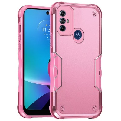 Motorola G Stylus 5G (MultiCarrier 6.6" 16MP Camera) 2023 Exquisite Tough Shockproof Hybrid Case Cover - Pink