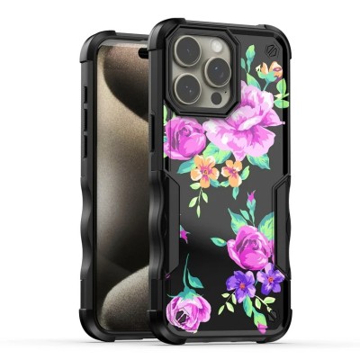 For Motorola Moto G 5G (2023) METKASE Premium Exotic Design Hybrid Case in Slide-Out Package - Tropical Romantic Colorful Roses Floral