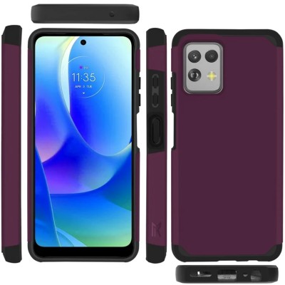 For Motorola Moto G 5G (2023) Tough Strong Hybrid (Magnet Mount Friendly) Case Cover - Dark Purple