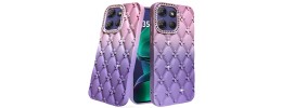 For Motorola Moto G Stylus 5G (2025) Floral Joy Glitter Shimmer Leather Feel Thick TPU Case - Light Pink/Light Purple