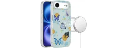For iPhone 17 Air [Magnetic] Double Layer Design IMD Case  Mystic Butterflies