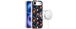 For iPhone 17 Air [Magnetic] Double Layer Design IMD Case  Nightly Floral