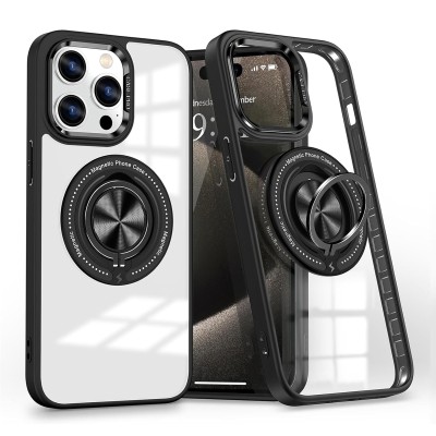 PKG iPhone 15 6.1 Magnet Ring Stand 3 Black