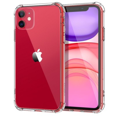 PKG 3 IN 1 iPhone 11 6.1 Transparent Case Red