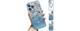 PKG 3 IN 1 iPhone 15 Pro 6.1 Case Butterfly Blue