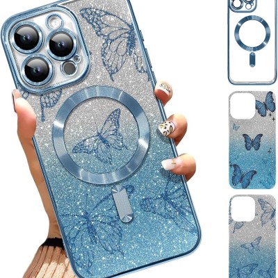 PKG 3 IN 1 iPhone 15 Pro 6.1 Case Butterfly Blue