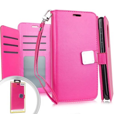 PKG iPhone 12/ 12 PRO 6.1 Wallet Pouch 3 Hot Pink