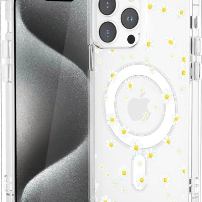 PKG iPhone 13 6.1 /14 6.1 Bling Ring Case DAISY White