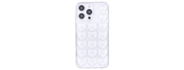 PKG iPhone 13 6.1 /14 6.1 Bling Ring Case HEART White