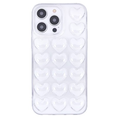 PKG iPhone 13 6.1 /14 6.1 Bling Ring Case HEART White