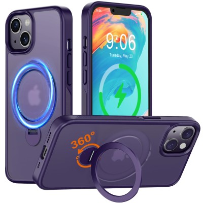 PKG iPhone 13 6.1 /14 6.1 Magnet Ring Stand 7 Purple