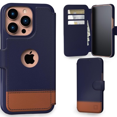 PKG iPhone 13 6.1 /14 6.1 Wallet Pouch 3 Navy Blue