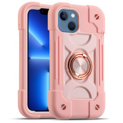 PKG iPhone 13 6.1 /14 6.1 Bling Ring Case TIME Rose Gold