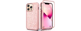 PKG iPhone 13 PRO MAX 6.7 Bling Ring Case TIME Rose Gold