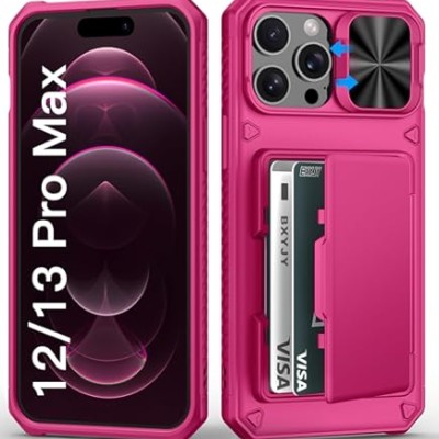 PKG iPhone 13 PRO MAX 6.7 Wallet Pouch 3 Hot Pink