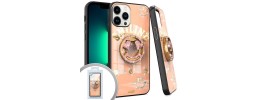 PKG iPhone 13 PRO MAX 6.7 Bling Ring Case HEART Rose Gold
