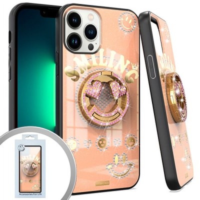 PKG iPhone 13 PRO MAX 6.7 Bling Ring Case HEART Rose Gold