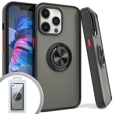 PKG iPhone 13 PRO MAX 6.7 Magnet Ring Stand 6 Black