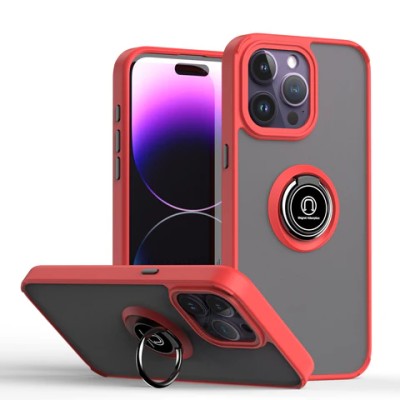 PKG iPhone 15 6.1 Magnet Ring Stand 3 Red