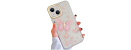 PKG iPhone 15 PLUS 6.7 CHROME Glitter Motion Butterfly