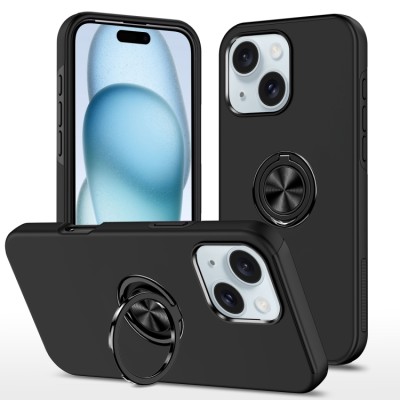 PKG iPhone 15 PLUS 6.7 Magnet Ring Stand 3 Black
