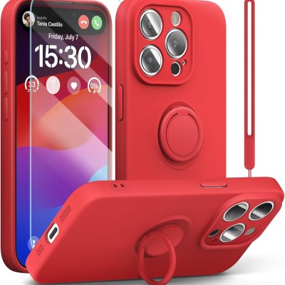 PKG iPhone 15 PRO MAX 6.7 Magnet Ring Stand 3 Red