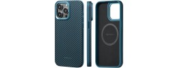 PKG iPhone 15 PRO MAX 6.7 Magnetic Case 4 CARBON FIBER Blue