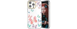 PKG iPhone 15 Pro 6.1 CHROME Glitter Motion Butterfly