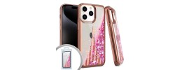 PKG iPhone 15 PRO MAX 6.7 CHROME Glitter Motion Paris Tower
