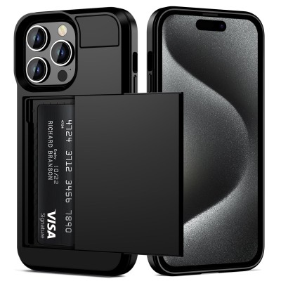 PKG iPhone 15 Pro 6.1 Wallet Pouch 3 Black