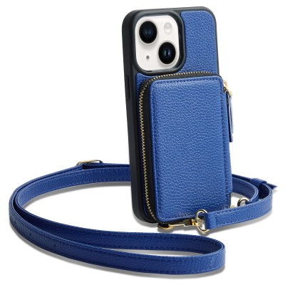 PKG iPhone 15 6.1 Wallet Pouch 3 Navy Blue