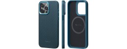 PKG iPhone 15 Pro 6.1 Magnetic Case 4 CARBON FIBER Blue