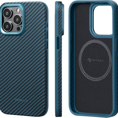 PKG iPhone 15 Pro 6.1 Magnetic Case 4 CARBON FIBER Blue